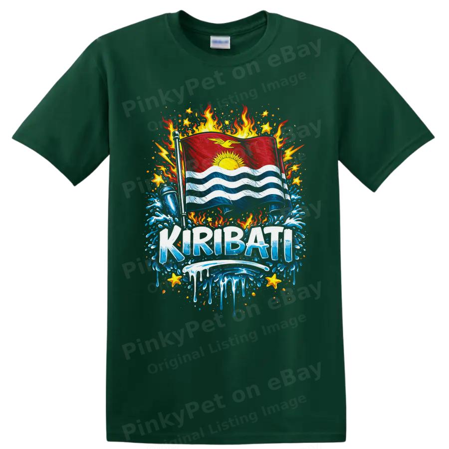 Kiribati Flag T Shirt Tropical Ocean Sunrise Patriotic Island Pride Graphic Tee