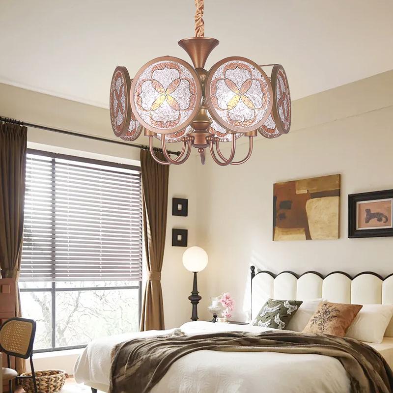 2025 French Retro Chinese Style Chandelier for Master Bedroom & American Study