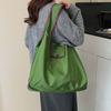 Large Capacity Foldable Shopping Pouch Portable Contrast Color Shoulder Bag  Travel