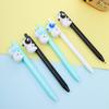 2Pcs Cute Astronaut Press Waterbased Pen Spacemen Creative Retractable Neutral Pen Black Writing Pen School Stationery