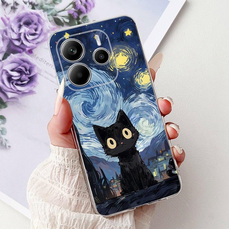 For Cover Xiaomi Redmi Note 14 4G Phone Case Luxury Marble Machine Soft Silicone Slim TPU Funda For Redmi Note 14 4G Note14 Capa