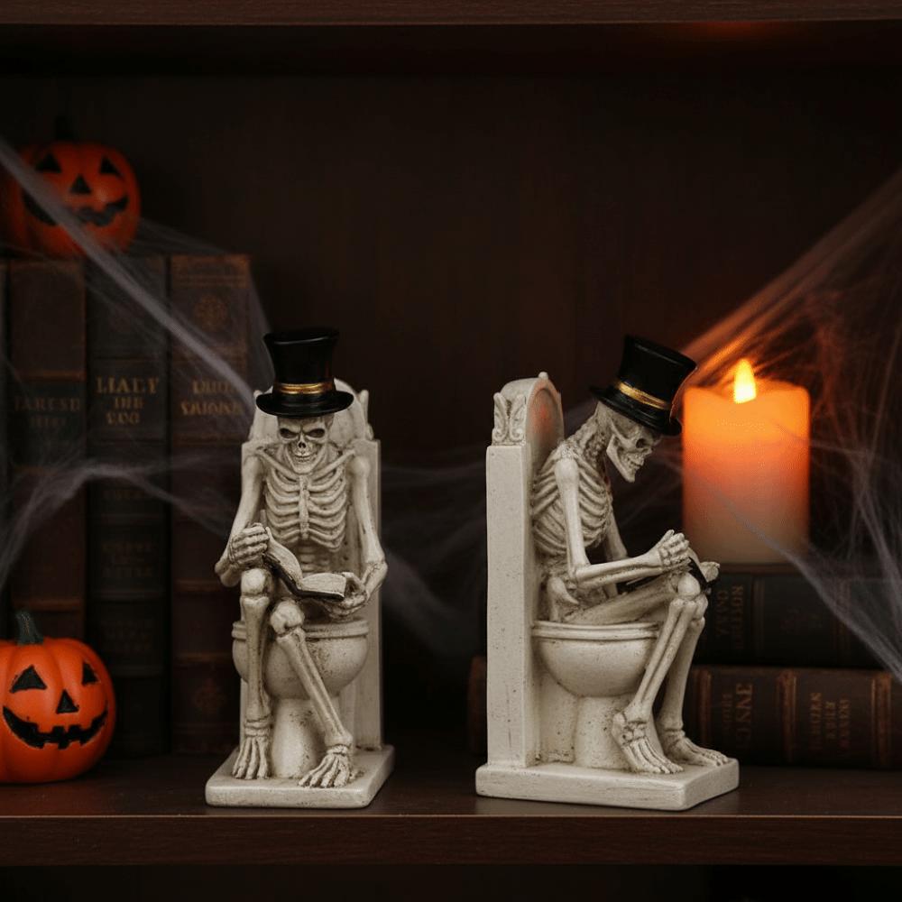 Vintage Style Funny Skull Figurine Durable Resin Gothic Resin Decor Goths