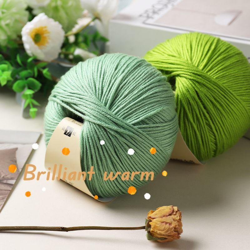 100g/roll 8-strand Hand Woven Cotton Yarn Medium Coarse Milk Cotton Hand DIY Woven Hat Sweater Doll Yarn Ball Soft Anti Pilling