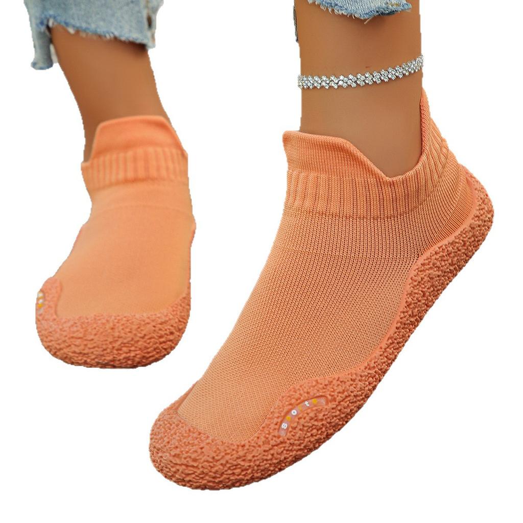 Autumn and winter new knitted women's shoes light and comfortable solid color women's shoes daily casual versatile style
