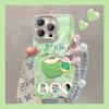 Cute Little New Bracket Bracelet for Apple 13 Mobile Phone Case Iphone16promax Feather Yarn 15 All-inclusive 14 Hard