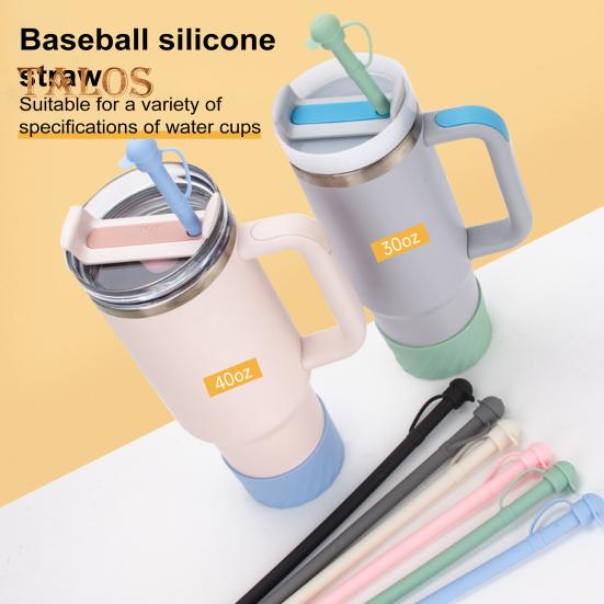 Silicone Straw Cap Dust-Proof Reusable Straw Toppers for Cups Leak Proof Splash Proof Straw Cover Fits Various Cup Eco-friendly Straw Accessory