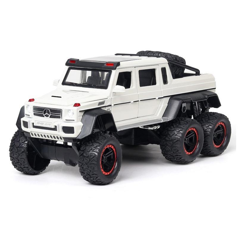 1/22 Boxed Large Benz G63 6X6 Car Model, Metal Die-cast Off-road Vehicle Collection Ornaments Sound and Light Children's Toy Car Gift