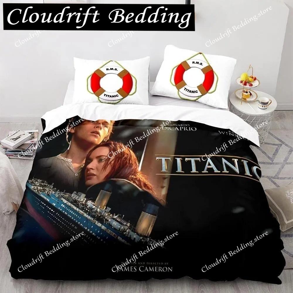 Design Titanic Jack and Rose Bedding Set Romantic Lover Movies Duvet Cover Sets King Queen Twin Size Couple Gift Bedclothes