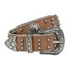 Punk Style Women's Belt Metal Decoration Soft PU Leather Strap Adjustable Sizing 4 Color Option for Casual Party Wear