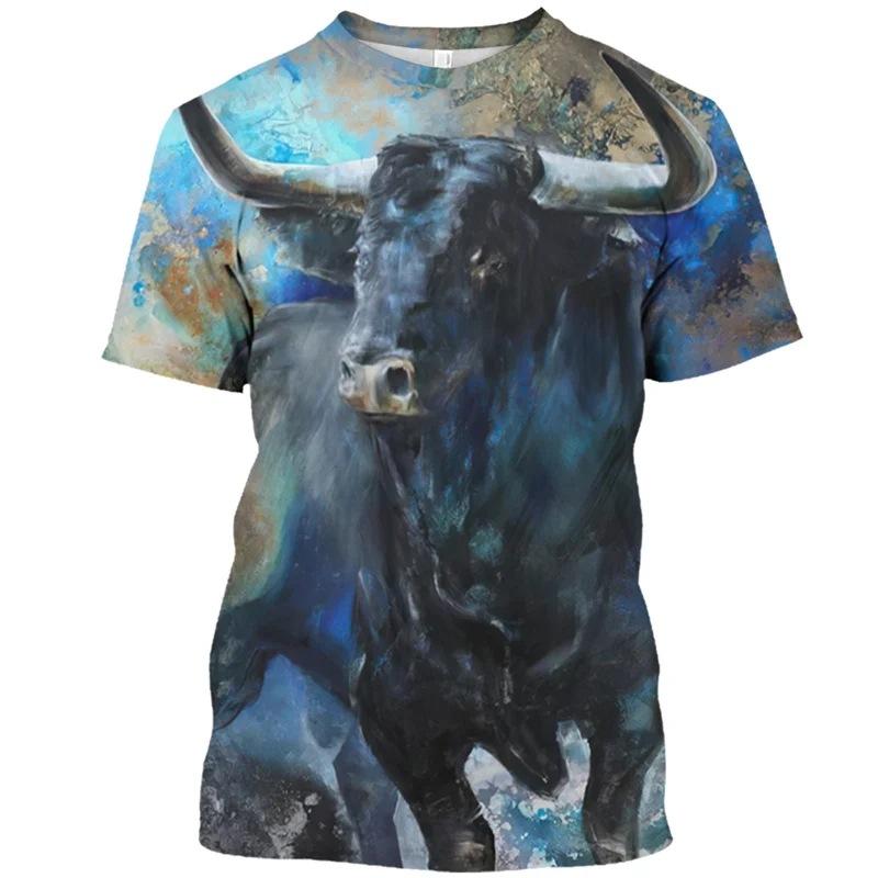 Bullfighting T-shirt 3D Toreo Tourada Printed Sapin T-shirt Fiere Bull Animal Shirt