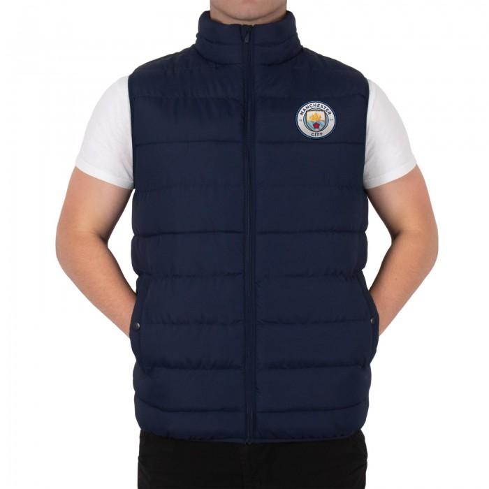 Manchester City FC Mens Quilted Padded Gilet