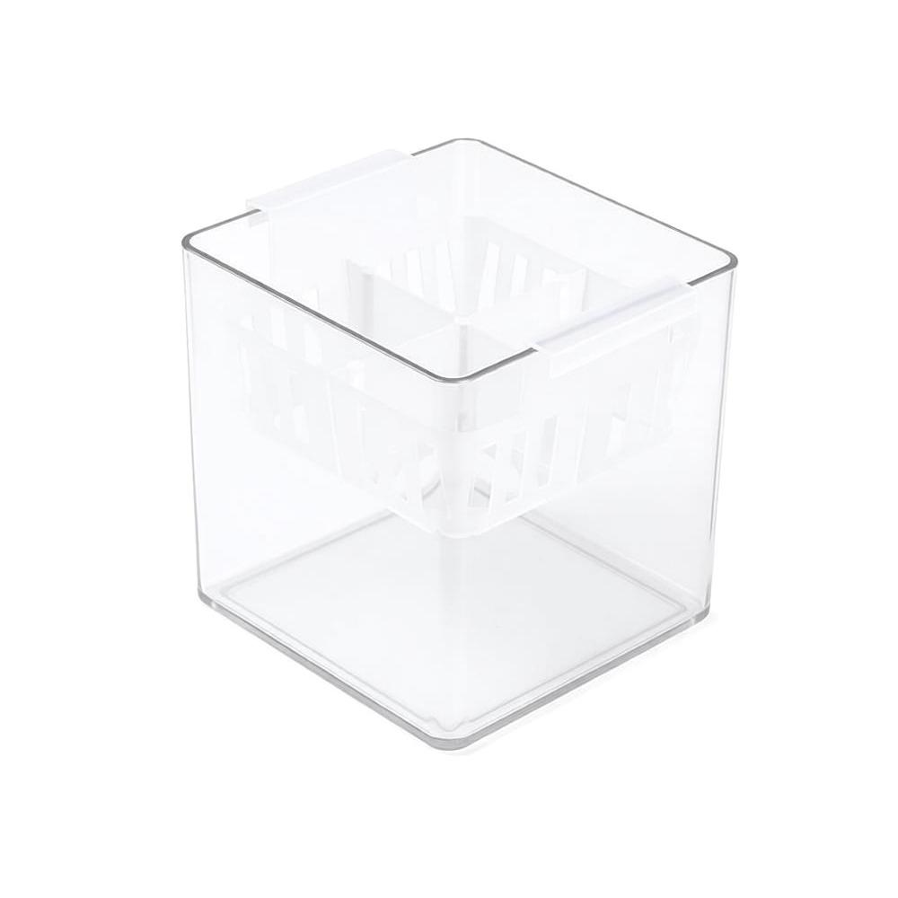 Clear Tulip Hydroponic Flowerpot With Breathable Support Basket Flower Pot Home Decoration
