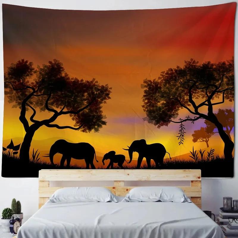 

Декоративный гобелен «Вечерний закат», украшение для офиса, гостиной, настенный гобелен для дома 100x75cm