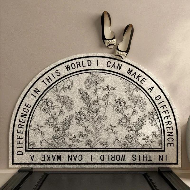 

Semicircle Living Room Carpet Bedroom Luxury Carpet Minimalist Style Sofa Carpet Coffee Table Rug Floor Mat Home Decoration 40x60cm