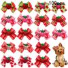 50/100PCS Pet Dog Bows Strawberry Pattern Pet Supplies Pet Dog Hiar Accessories Small Dog Hair Bows Rubber Bands Pet Dog Bows