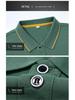 Men's Short-Sleeve Embroidered Polo Shirt - Casual Fit, Ideal for Middle-Aged and Young Adults, Summer Collection.