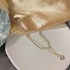 Double-Layer Clavicle Chain Choker with Pearl - Elegant Niche Design for Women