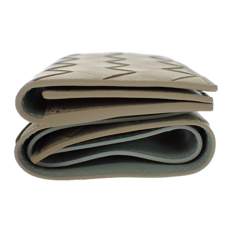 Bottega Veneta 751156VCPP68369 Tri-fold Wallet Travertine/Newsage Women