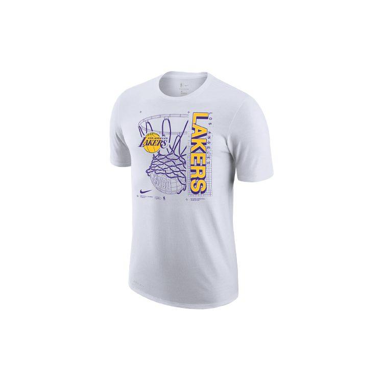 Nike NBA T Shirts Men's White Crew Neck Moderate Straight Fit CV6111-100