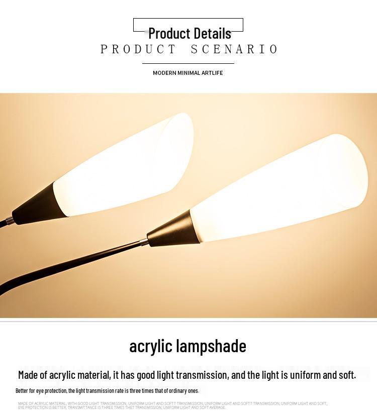 Nordic Modern Minimalist Floor Lamp with Remote Control and Coffee Table Storage for Bedroom, Living Room, or Bedside