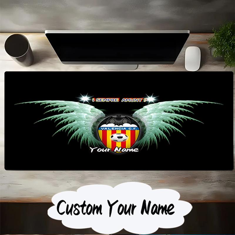 Custom Name Mouse Pad Valen-cia Crest Sunset Mouse Pad, Gaming Mouse Pad, Keyboard Pad, Desk Decor for Computer Notebook Fan Birthday Gift