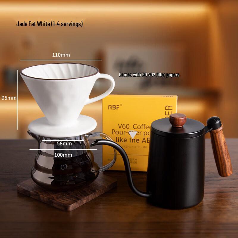 Qiwei Ceramic V60 Pour Over Coffee Maker Set