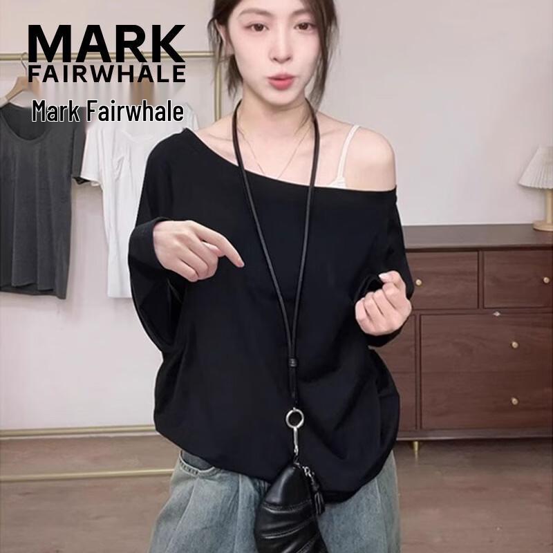 Mark Fairwhale Women's Off-Shoulder Long Sleeve T-Shirt