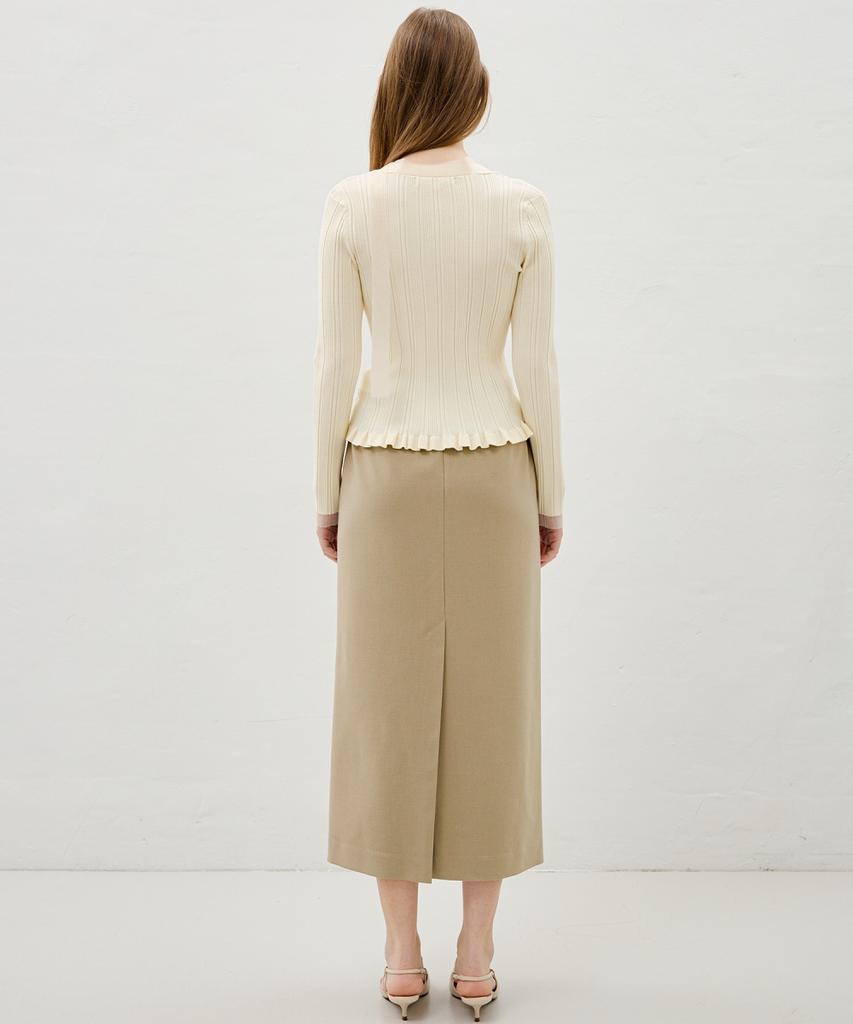 Ollibeudeollibeu H-Line Slim Pencil Skirt Ow6Ss1640