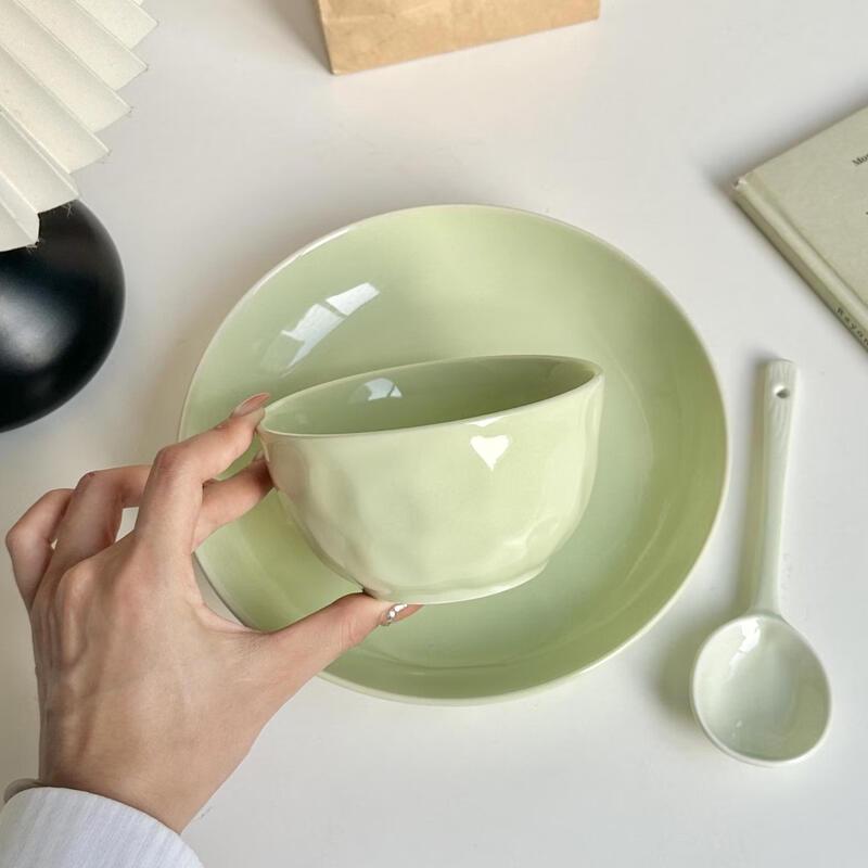 Cream Style Linglong Ceramic Bowl Set