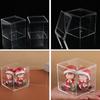 1 buc. Cutie de ambalare pentru cadou, cutie de depozitare pentru bomboane pentru alimente, cutie pătrată din acril cu capac, cutie de depozitare din plastic transparent, mini
