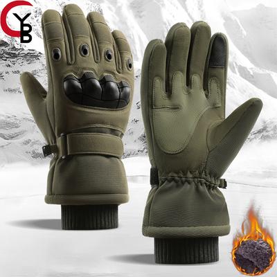 Yanbiguo -20℃/-4°F Zimní rukavice odolné proti chladu, Nárazové/Taktické zimní rukavice, Protiskluzové, Lyžařské rukavice s dotykovým displejem, Bezpečnost, Ochrana