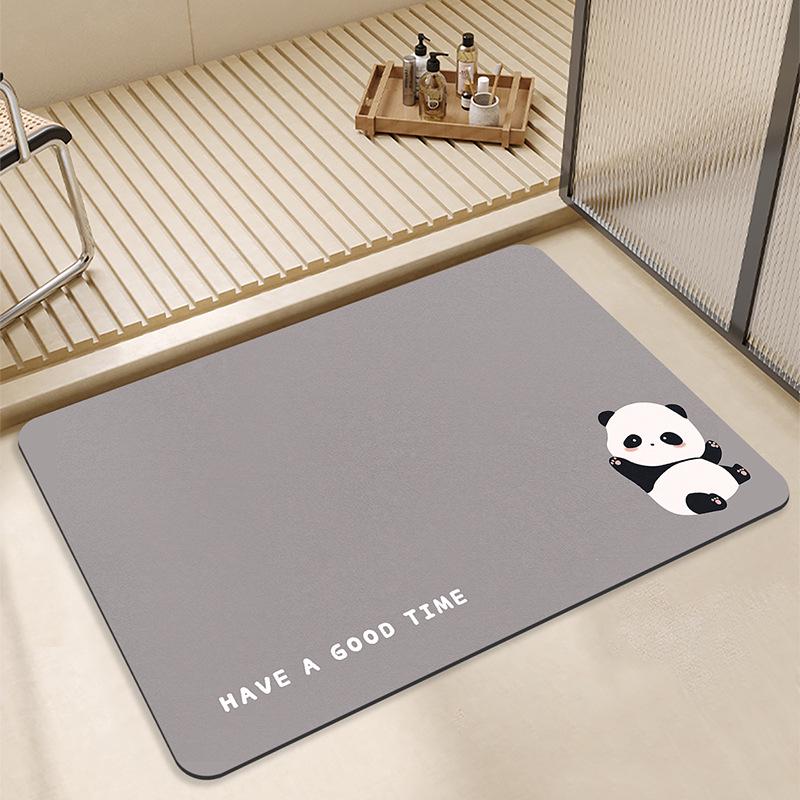 Diatom Mud Bathroom Floor Mat - Soft, Anti-Slip, Quick-Drying, Water-Absorbent Mat for Shower, Toilet, or Doorway.