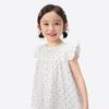 Girls' Ruffled Sleeve Heart Print Doll Shirt