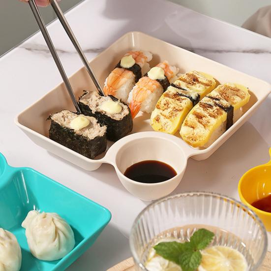 Knödelteller mit Soßenteller-Design, vielseitig, leicht zu reinigen, für Snacks, Desserts, Sushi-Tablett, Küchengeschirr