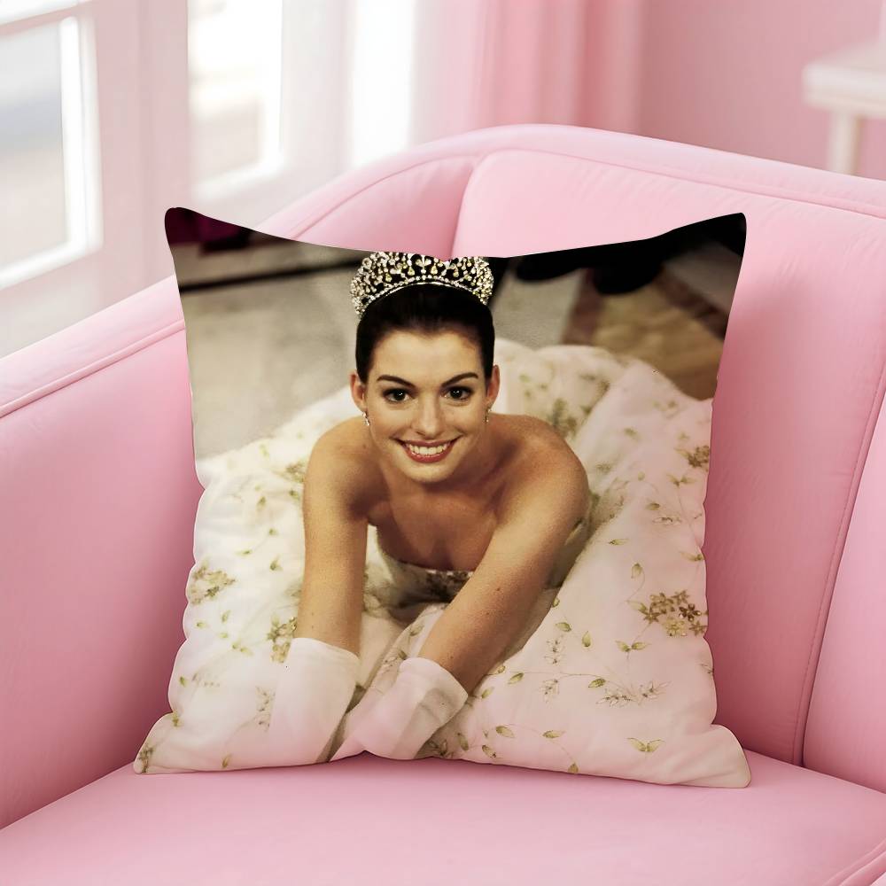 Actor A-Anne H-Hathaway Pillow Case Pattern Printing Pillowcase Living Room Sofa Cushion Cover Bedroom Room Decor