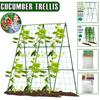 A-Frame Plants Trellis Rustproof Vegetable Climbing Trellis Kit with Climbing Net Gardening Cucumber Trellis Support for Outdoor
