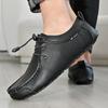 Handgefertigte Lässige Lederschuhe Herren Loafer Bequeme Mokassins Herren Flache Schuhe Übergröße 47 Leder Herrenschuhe
