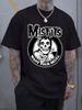 Short Sleeved Round Neck Y2k Tshirt Men Clothing New In Top & Tees Mens T-Shirt Camisetas Misfits Rock Band Pattern 71069 - M...