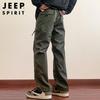 JEEP SPIRIT Men's Loose Straight Fit Cargo Casual Pants