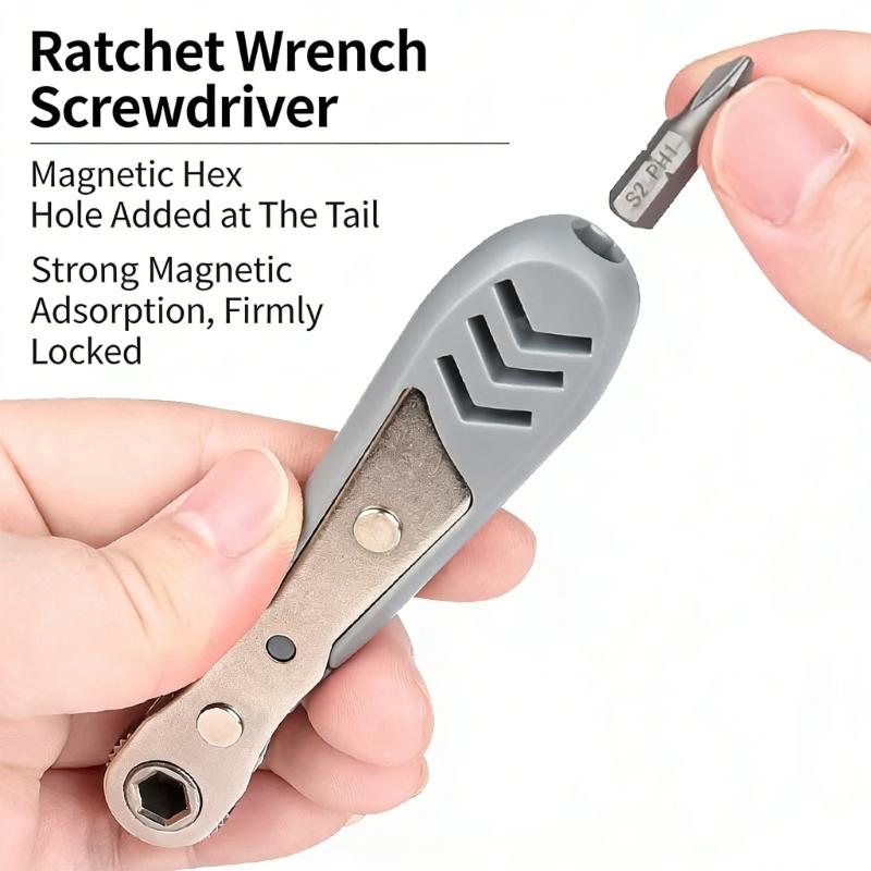 Professional Ratchet Wrench Kit Including 18Bits 1Handle for Automotive Repair Furniture Assembly Mechanical Maintenance