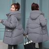 New A-shaped winter clothing simple down cotton-padded clothes women's long thickened large-size bread clothes