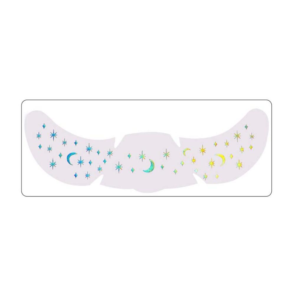 DIY Face Temporary Tattoo Fish Scale Moon Star Face Tattoo Sticker  Women
