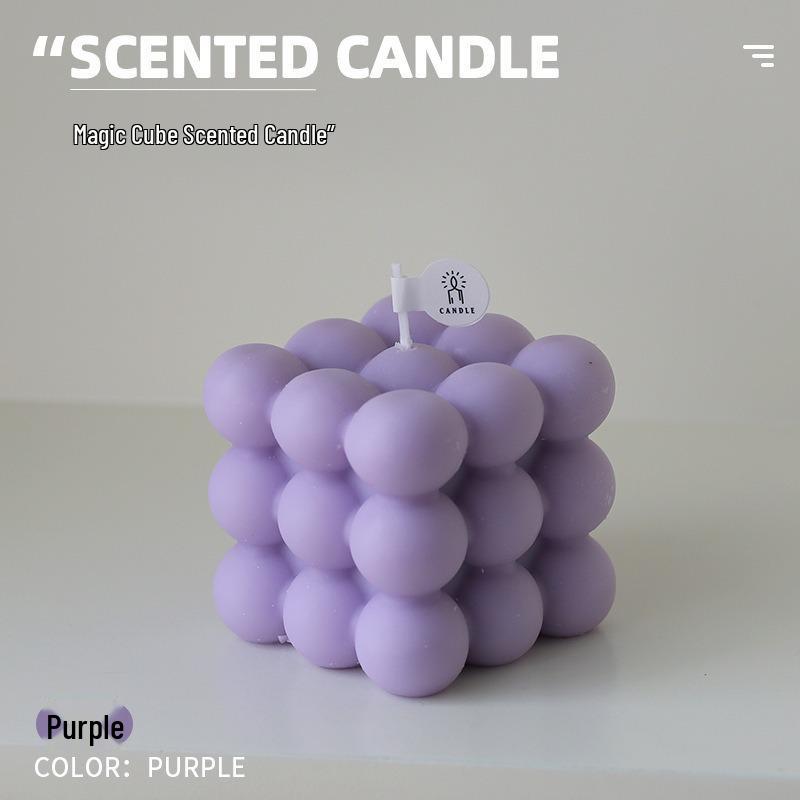 Cross-Border Magic Cube Candle Creative Ornaments - Stylish Photo Props & High-End Home Decor Accessories