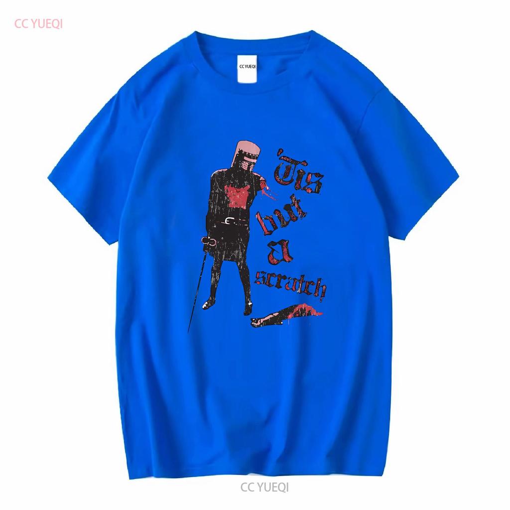 È solo un graffio Monty I Cavalieri della Python Nera Cavaliere Nero di Cocco Maglietta vintage Lavata Versatile Unisex Elastica streetwear