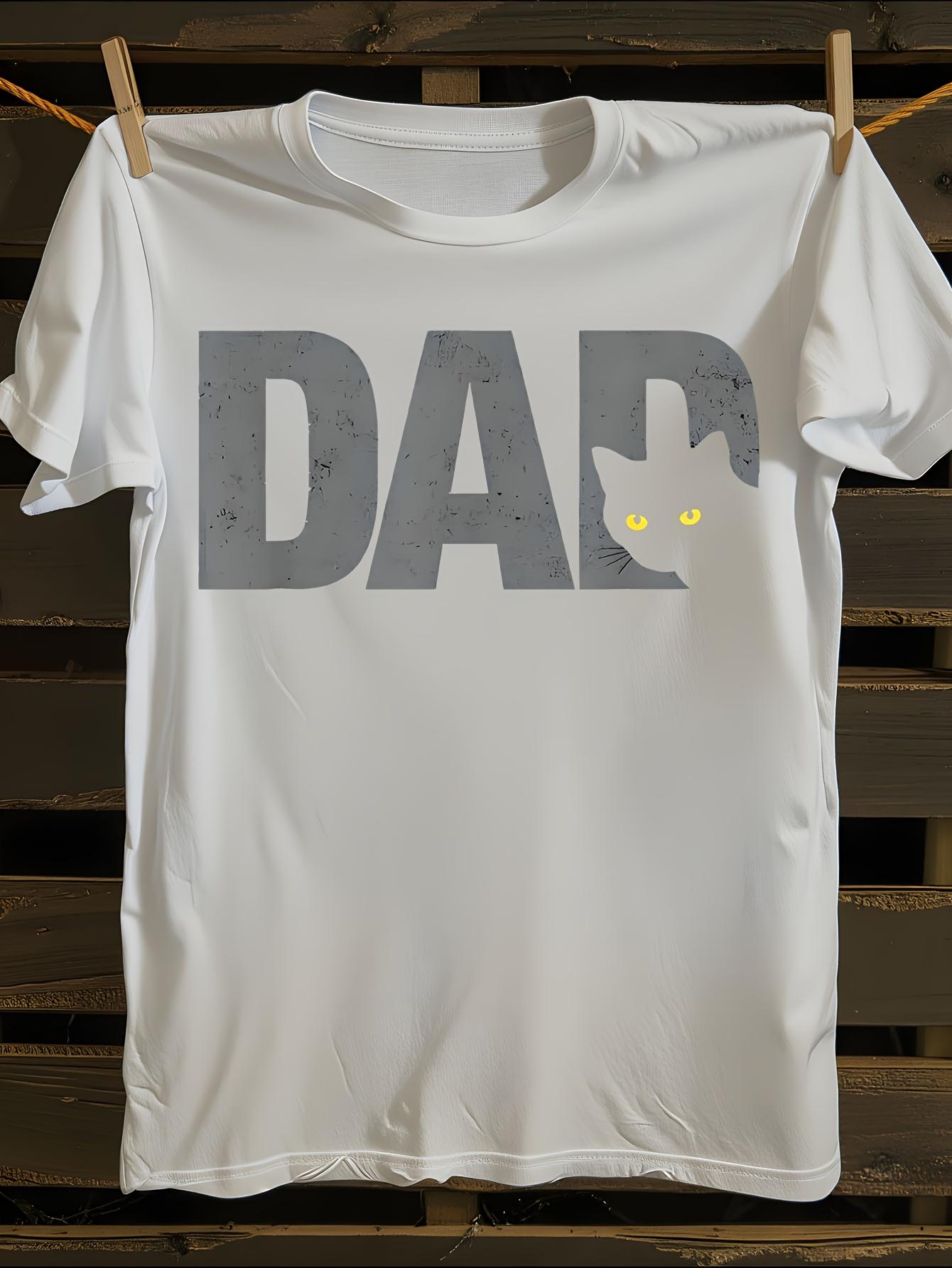 Funny Dad Cat Graphic Tshirt L