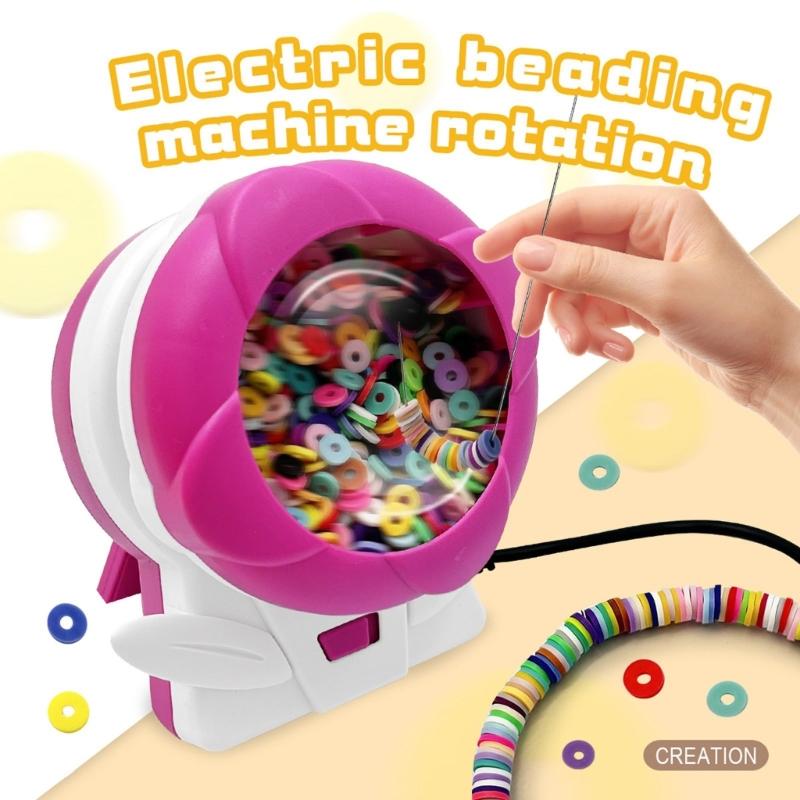 Portable Bead Stringing Tool USB Operated Crafting Device for Jewelry Makers Beginners Friendly