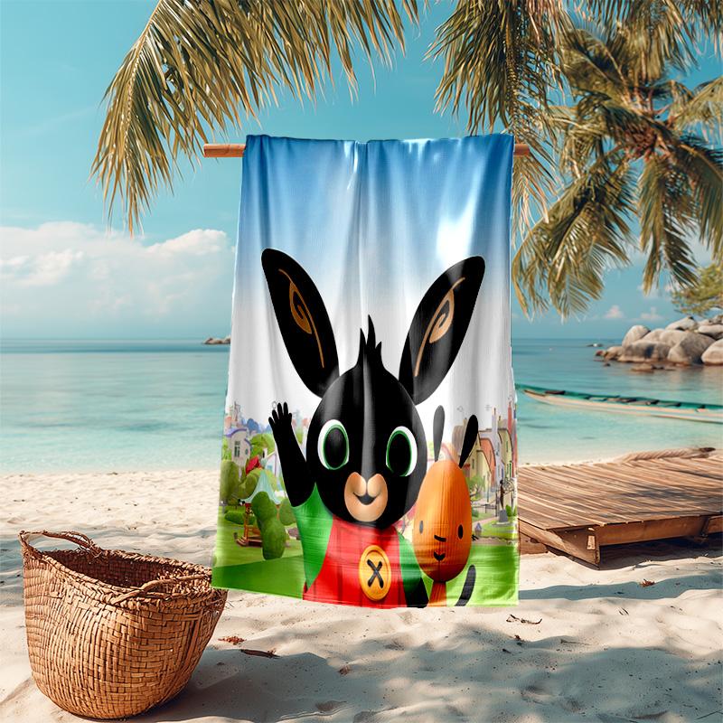 Proof Beach Towel with Bing Pattern - Soft,absorbent,quick-drying,machine Washable - Perfect for Swimming,camping,bathing