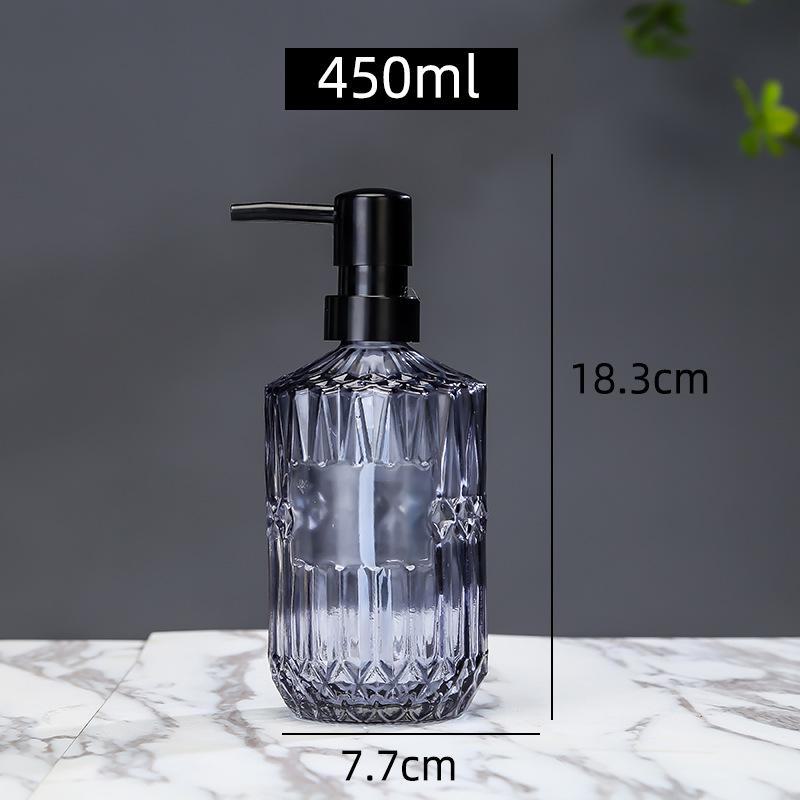 Nordic Glass Bathroom Bottles: Shower Gel, Lotion, Hand Sanitizer Dispensers