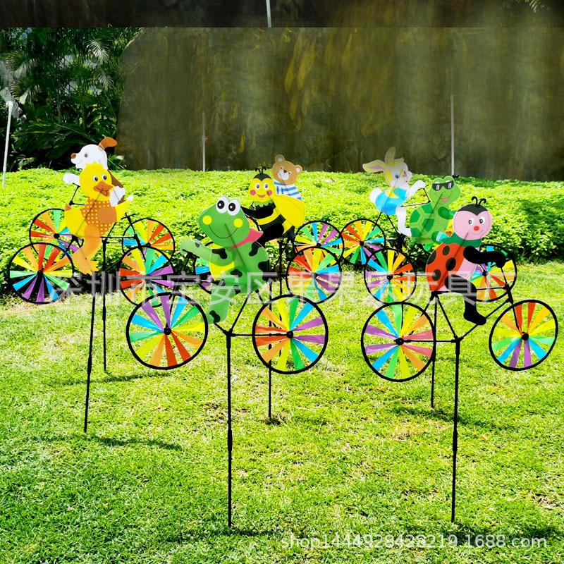 3D Outdoor Bicycle Windmill for Kids’ Garden or Kindergarten Decoration
