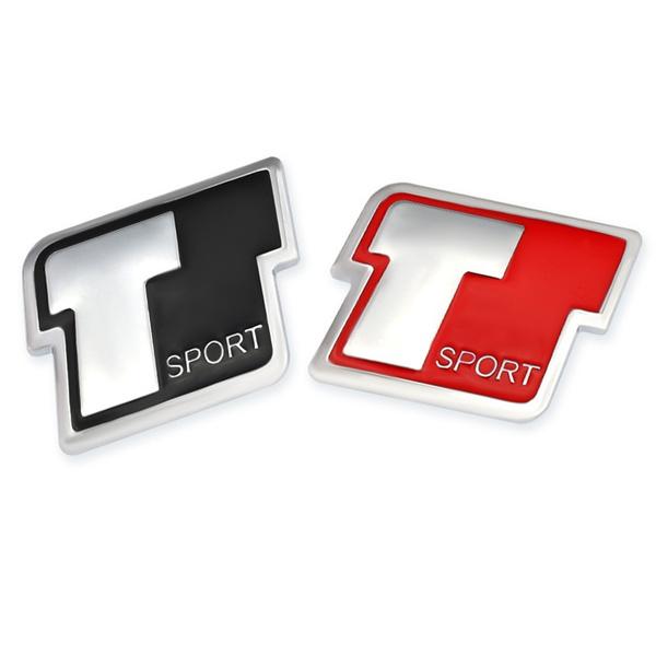 Car Sticker T Sport Emblem Badge Decals for Corolla RAV4 Prado Tundra Highlander Auris Venza Camry Prius Tacoma Sequoia